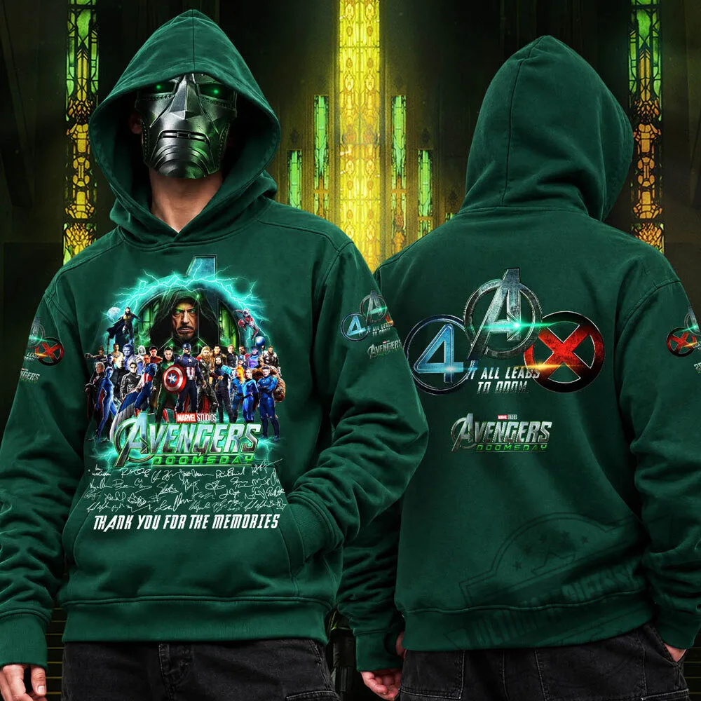 "Marvel Avengers Hoodie: Celebrate Doomsday Memories with Unique Style" 35 Marvel Avengers Doomsday Thank You For The Memories Hoodie Shirt